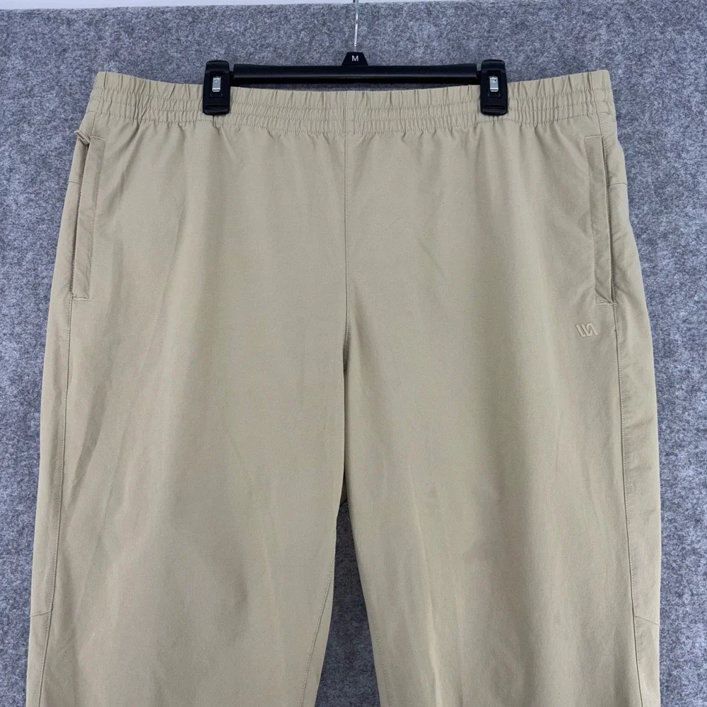 VRST Mens Training Joggers Khaki Tan Stretch Performance Pants XXL Preppy